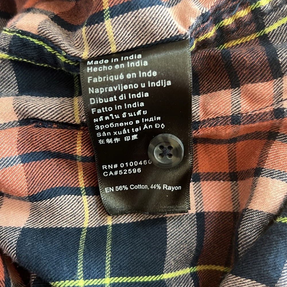 KAVU Pull-Over Lightweight Plaid Shirt, Size Medium - Picture 6 of 8